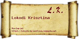 Lokodi Krisztina névjegykártya