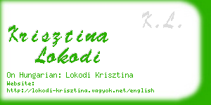 krisztina lokodi business card